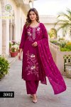 Kasuti Vol 3 By Passion Tree Mal Chanderi Kurti With Bottom Dupatta